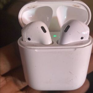 White Wireless Earbuds with Charging Case